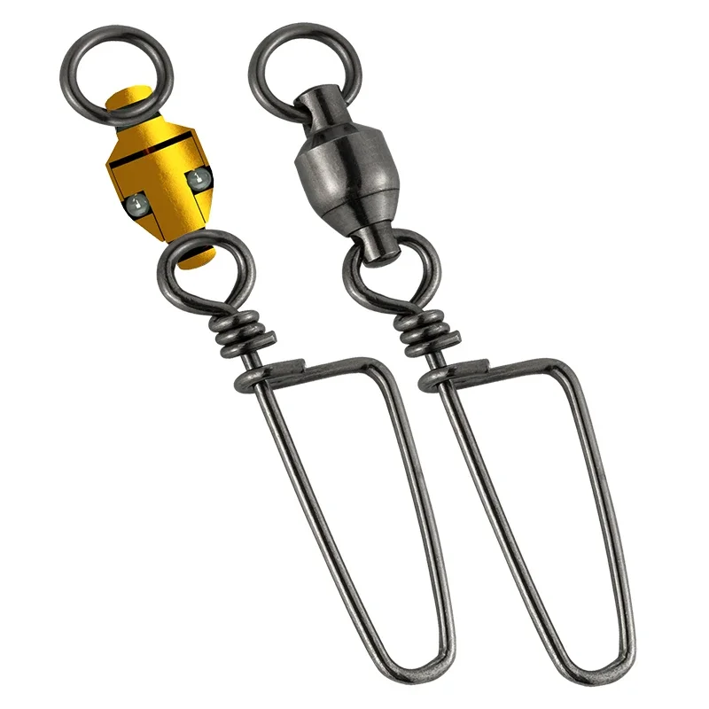 10/20 stücke Angeln schwenkt Snap Lock Rolling Kugellager Edelstahl Salzwasser Hoch leistungs haken