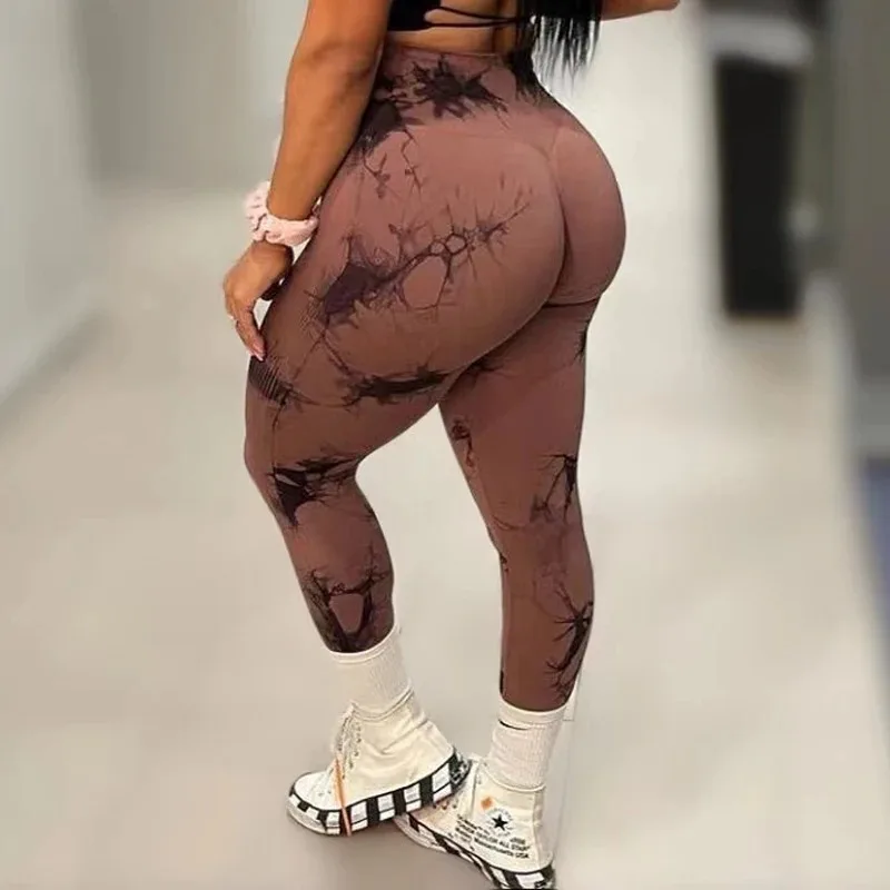 Legging de sport sans couture pour femme, pantalon de yoga taille haute, collants hip-lifting, mode pêche, vêtements de gym pour femme