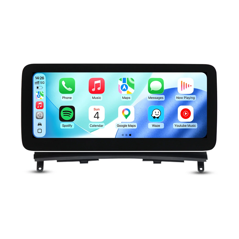 MEKEDE 10,25 Zoll Android 15 Kabelloses Carplay Autoradio für Mercedes Benz C-Klasse W204 S204 2008-2010 BT Kabelloses Android Auto GPS-Navigation 4G LTE WIFI Stereo DSP 4+64GB 6+128GB