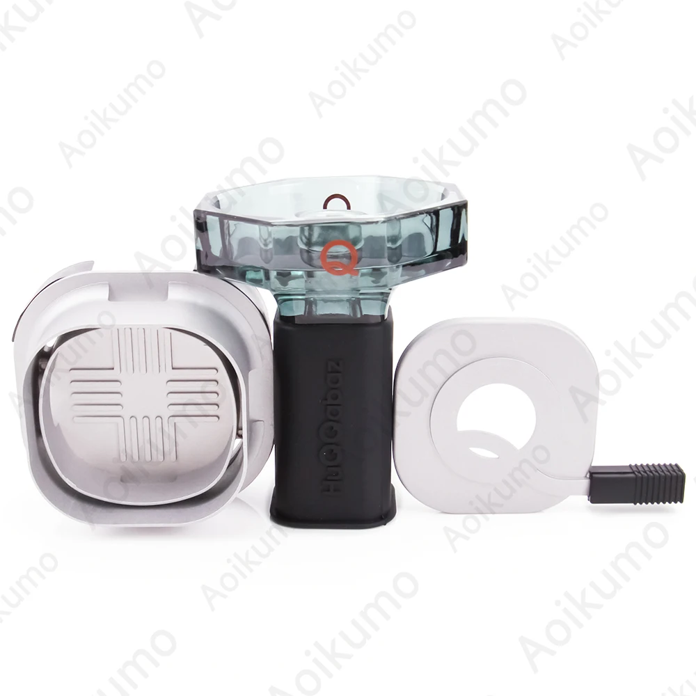 تصميم وعاء الشيشة الهجين الفاخر من Quasar سهل التنظيف Cachimbas Hubbly Bubbly Narguile وعاء الشيشة مع درع حراري من السيليكون #4