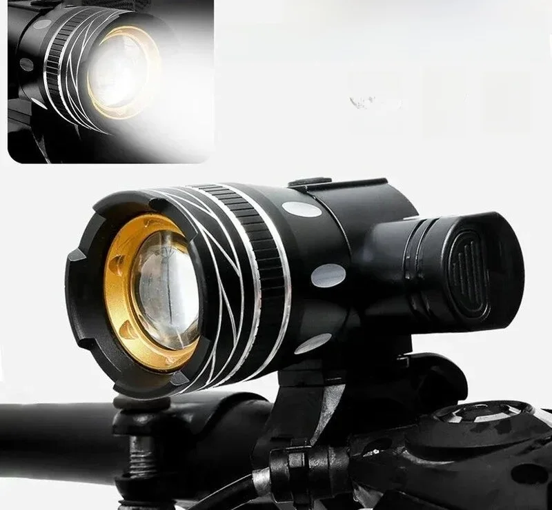AliExpress T6 LED Bicycle Front Light Bike Headlight Adjustable Zoom USB Rechargeable Waterproof Cycling Flashlight MTB Bike Accessories