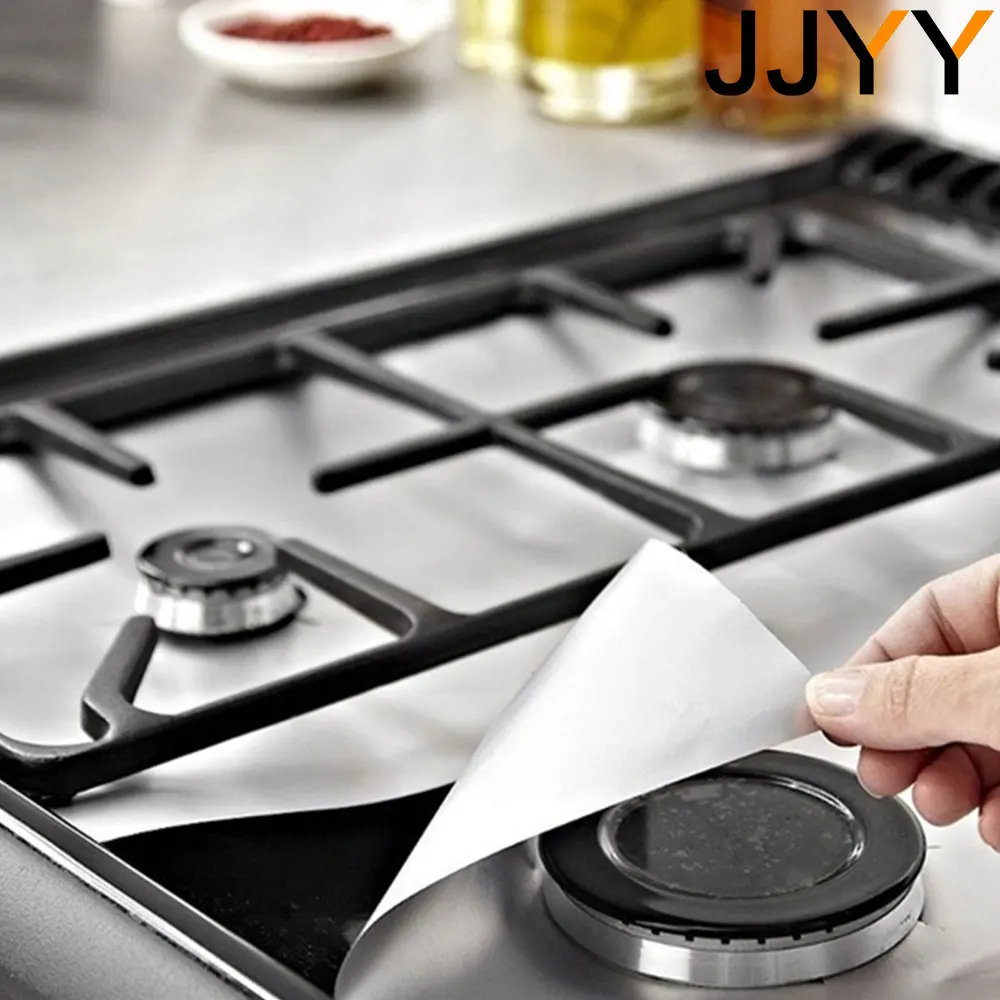 JJYY 1/2/4Pcs Universal Stove Burner Covers Protector Sheets Oven Liner Protector Reusable Stovetop Protector