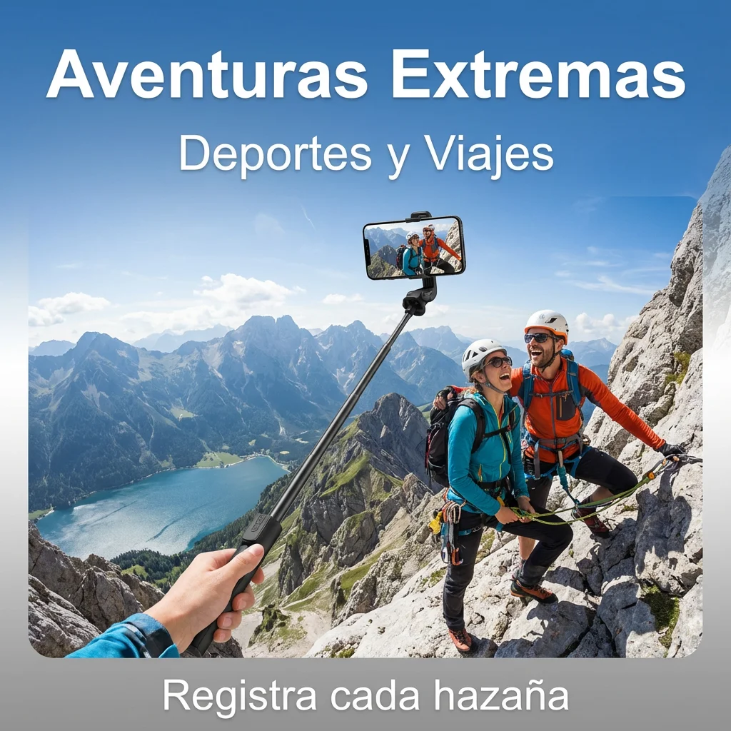 Trípode para Celular 80cm, Palo Selfie Stick 3 en 1, Tripie para Celular con Control Remoto , Trípie Portail Extensible para Smartphone de 4 a 7 Pulgadas