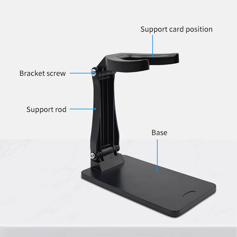 Универсальная регулируемая стойка для сканера штрих-кодов, стойка для считывания штрих-кодов, большая основа, съемная, супер стабильная, совместима со всеми типами