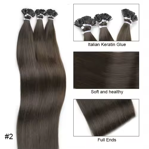 Straight Human Hair Extension By Fusion Flat Tip Keratin Capsules 0.8g/ 1g/Strand 50pcs Natural Hair Extension Ombre Blond Color - Image 10