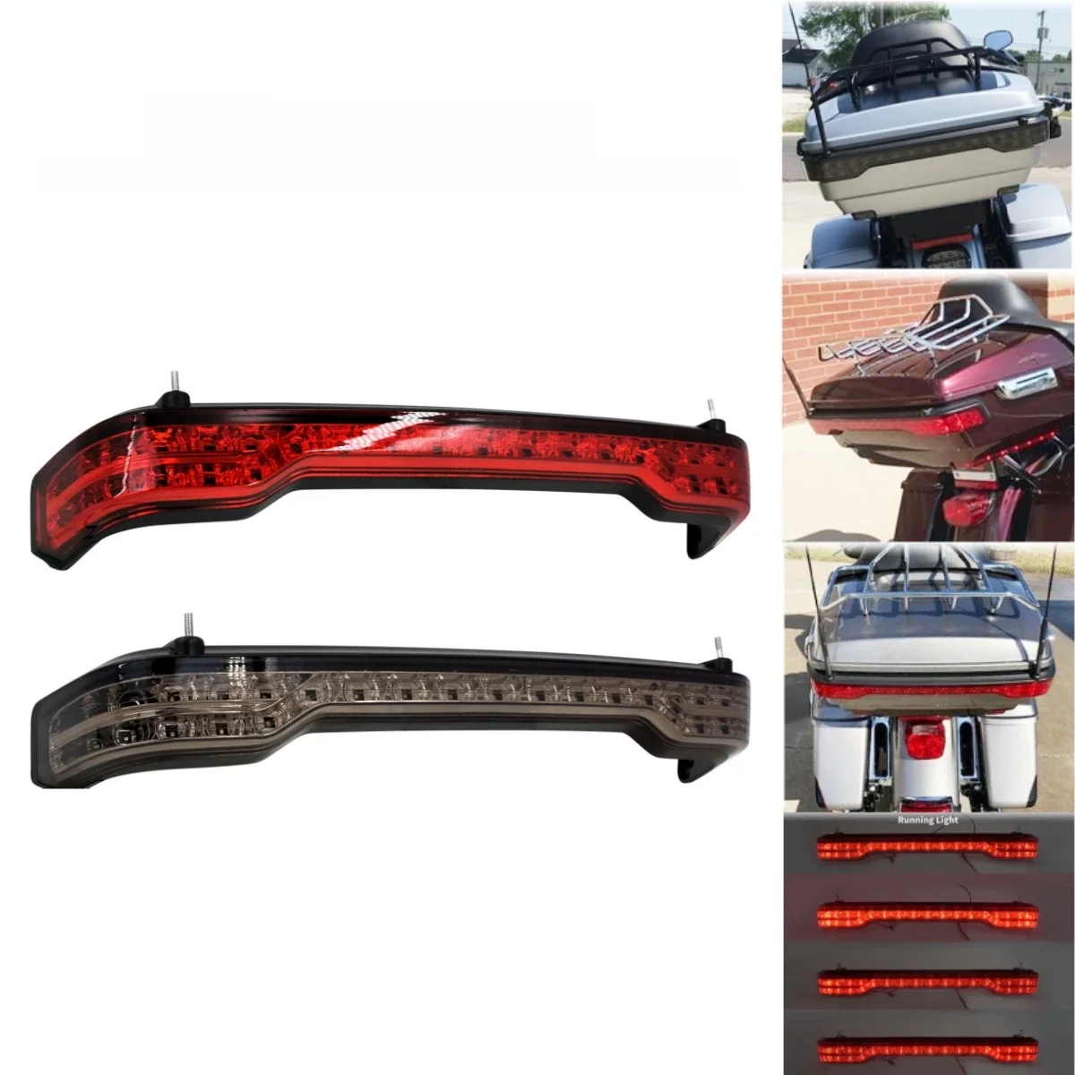 Motocyklowy Zestaw Turystyczny Bagażnik Tylny LED Światło Stop Kierunkowskaz Tylna Lampa Do Harley Touring Road Glide Limited 14-2024 — zdjęcie 2
