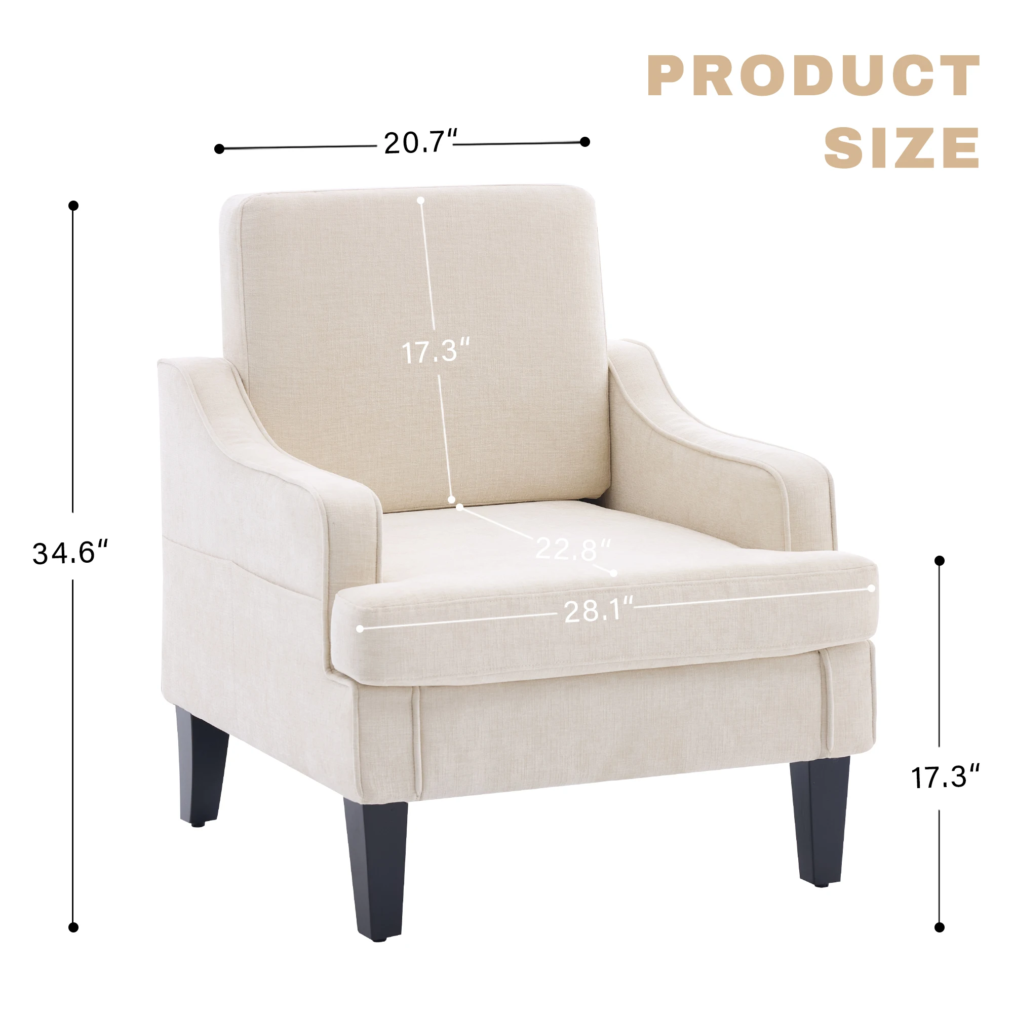 Chenille Accent Chair 8