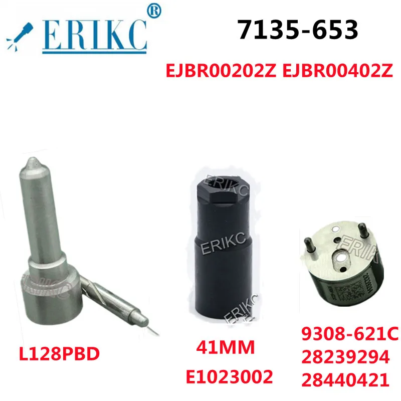 ERIKC 7135-653 Nozzle L128PBD Valve 9308-621C 28239294 28440421 Common Rail Injector Repair Kits FOR EJBR00202Z EJBR00402Z