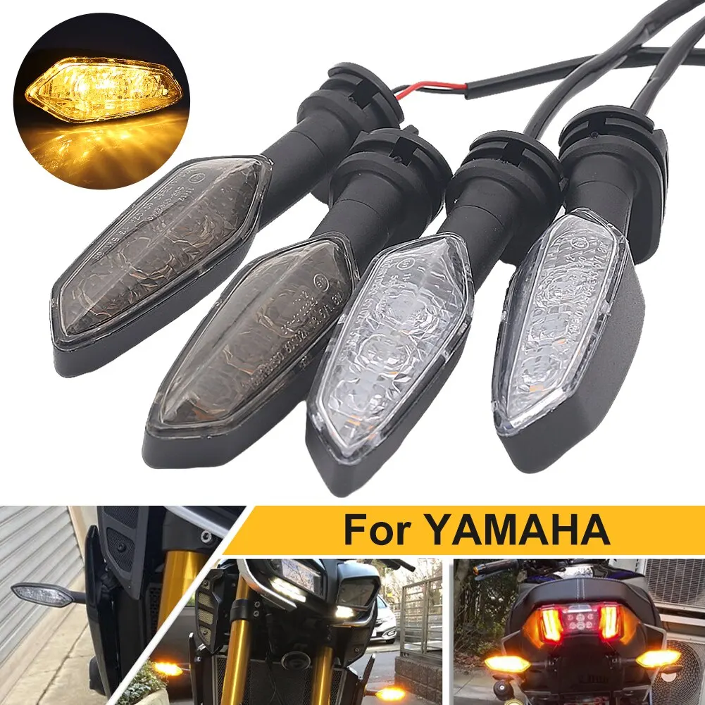 

1 Pair Motorcycle Led Turn Signal Light DC 12V LED Warning Light For Yamaha YZF-R1 R6 R7 R3 R125 MT-03 MT-07 MT-125 Motor Parts