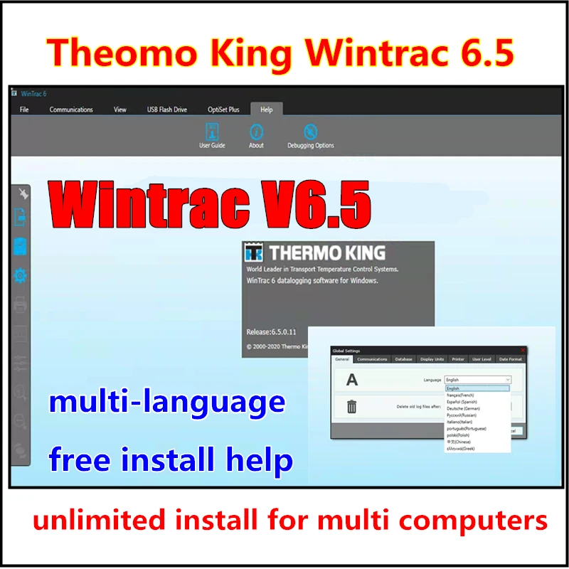 NEW Version Thermo King Wintrac 6.5 Diagnostic Software Support Multi-language + Install Help