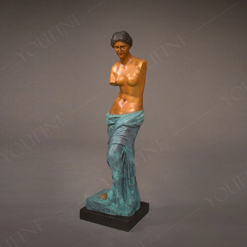 73cm Bronze Venus Sculpture Famous Bronze Venus Statue Mythology Goddess Art Figurine With Marble Base For Home Decor Ornaments