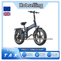 PRO2.0 Folding Electric Bicycle 750W Power Motor 52V16Ah Battery Hydraulic Brake 75NM Torque Thumb Accelerator Electric Bicycle