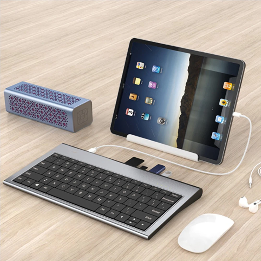 Imagem -05 - Multi-function Teclado Docking tipo c Port Conversor 4k hd Video 1080p Vga Laptop Tablet Telefone Externo 11 em 1