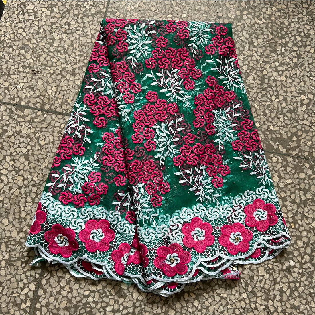 

Французская нигерийская кружевная ткань, 5 ярдов, в стиле ASO EBI, сетчатая африканская кружевная ткань, синяя тюлевая ткань с вышивкой PL032