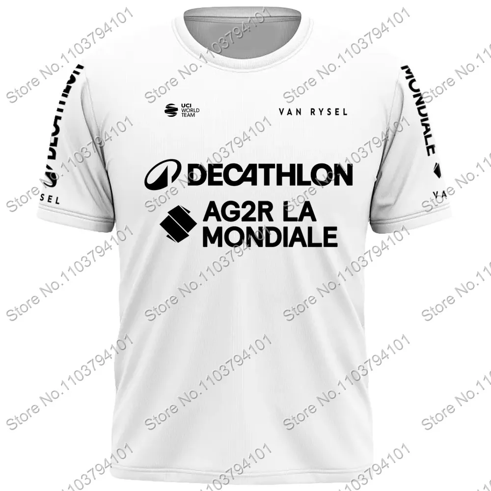 Ag2r 2024 T Shirt CAMISETA 3D Print France team Cycling jersey Mens Summer Running Streetwear Casual Training Clothes