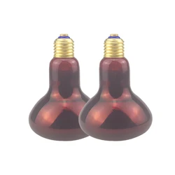 BONGBADA Infrared Lamp E26 120V~230V 100w~275w Therapy Bulb, Red Hard Glass, Waterproof Explosion-Proof for Physiotherapy