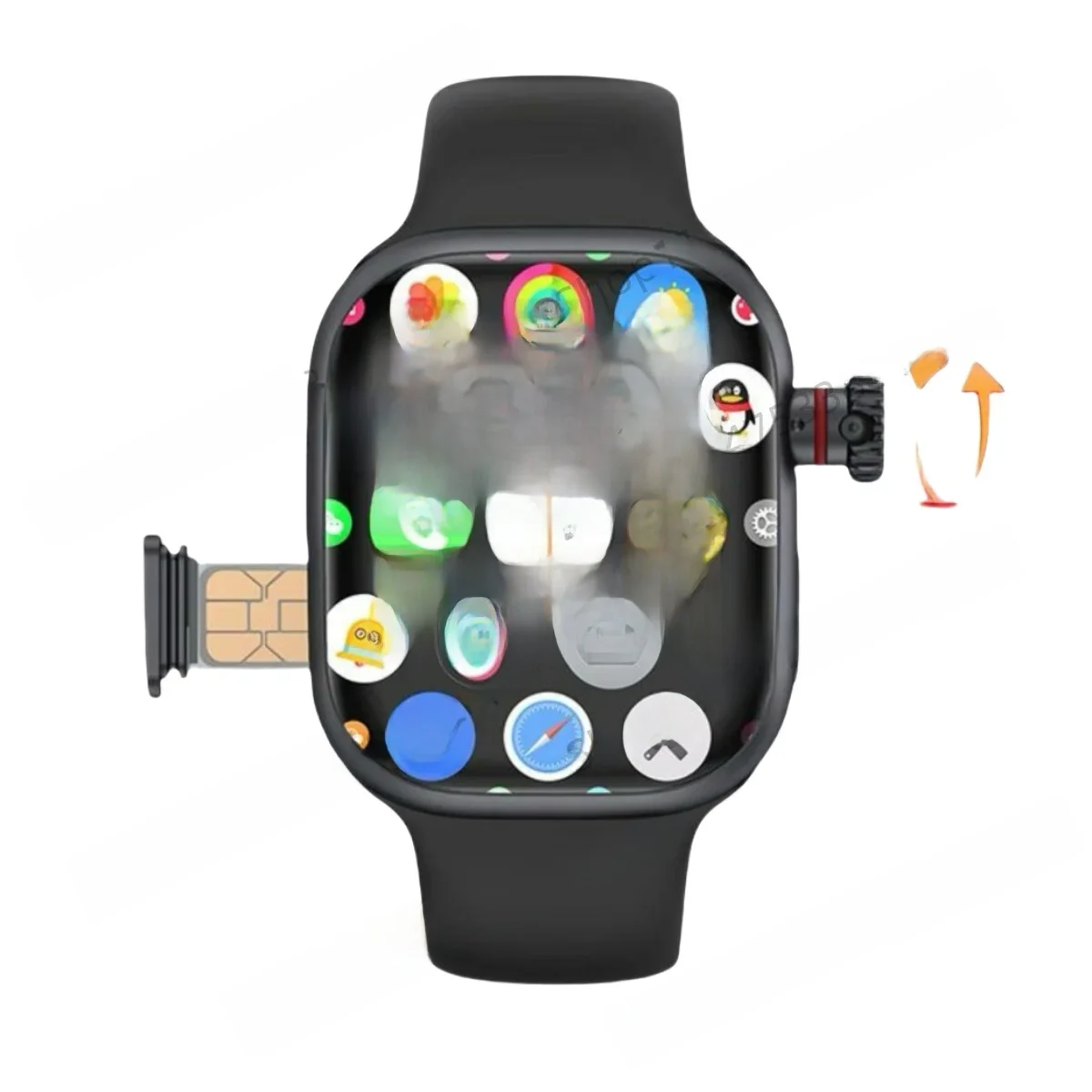 CD99 horloge X 5G smartwatch 2,29 inch AMOLED 5G LTE smartwatch met 180 °   roterende camera GPS WiFi SIM-kaartsleuf gezondheidsmonitoring - afbeelding 2