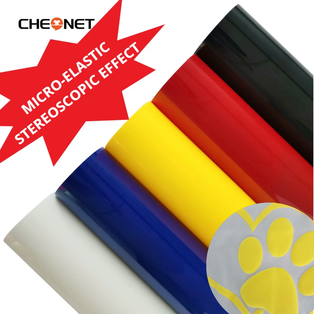 25X20cm 3D Puff Heat Transfer Vinyl 10 Colors Cuttable Vinyl With Protective Carrier And Hot Melt Backing HTV Lettering Film DIY