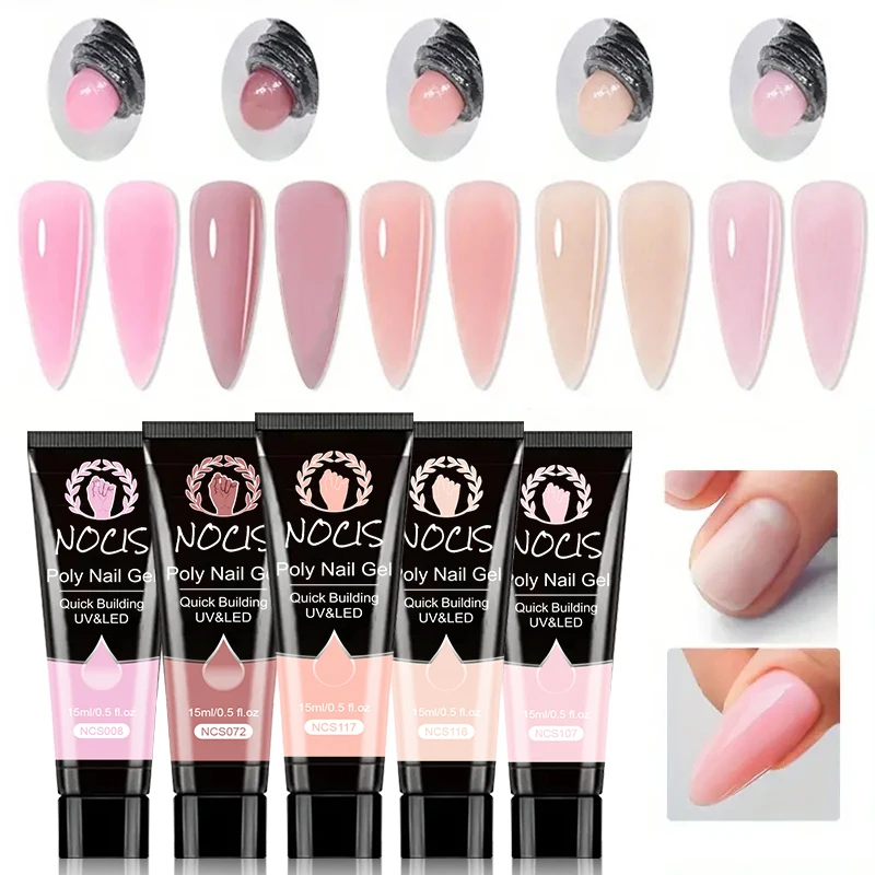 NOCIS Manicure Poly Extension Gel Kit, Set Polygel/Nail Gel for Nails - Spring and Summer Limited Edition Valentine's Day Gift. gallery 1