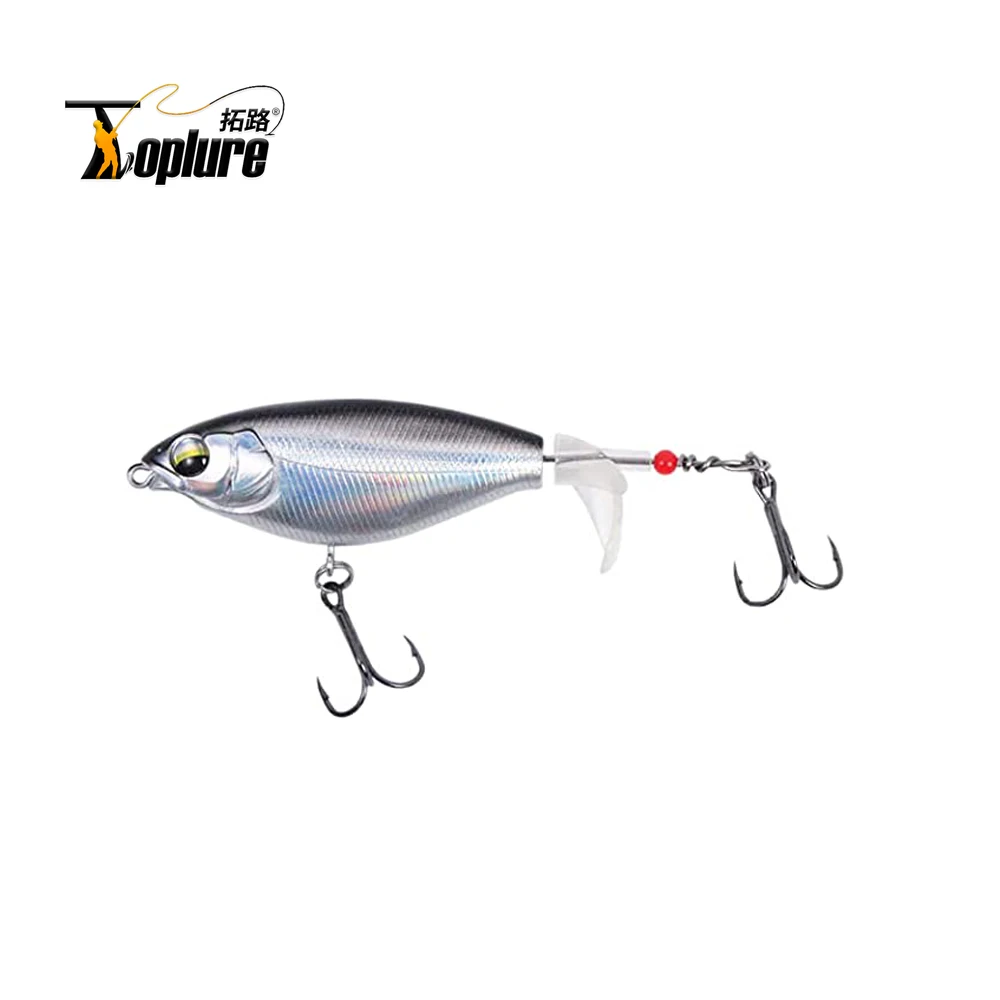 Tolure Plopping/Plopper Minnow Lure Lifelike Swimbait Floating Minnow Kit with Rotating Tail 6g 10g Topwater Fishing Lure Kit