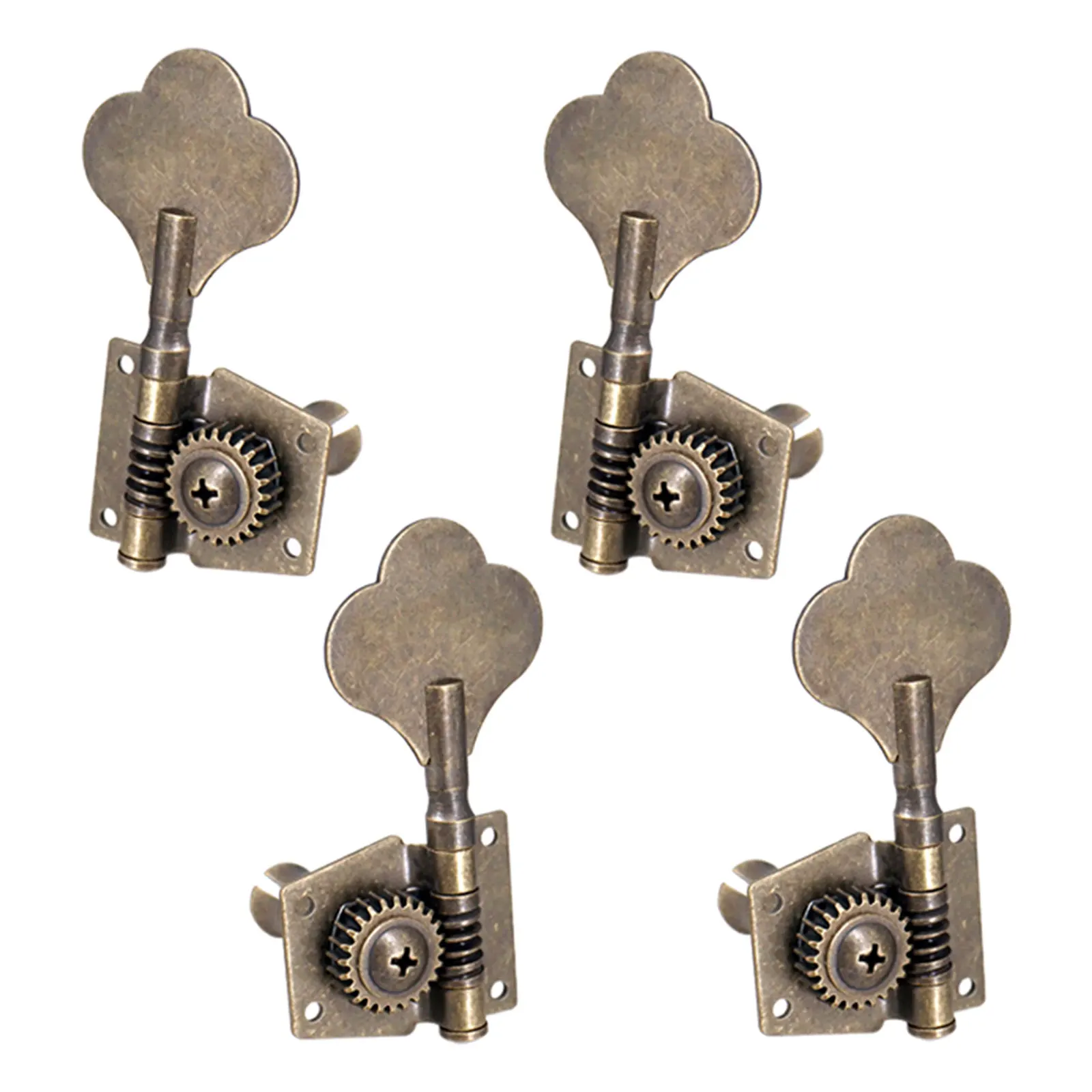 4 Pieces 2R2L Bass Tuning Pegs Machine Heads Tuning Keys Buttons Guitar Parts Electric Bass Accessory Durable Guitar Tuner