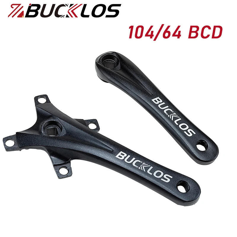 

BUCKLOS 104BCD Crank Aluminum Alloy Square Hole Bicycle Crank Arm Durable 170MM MTB Crank Arm For 104/64 BCD Crankset
