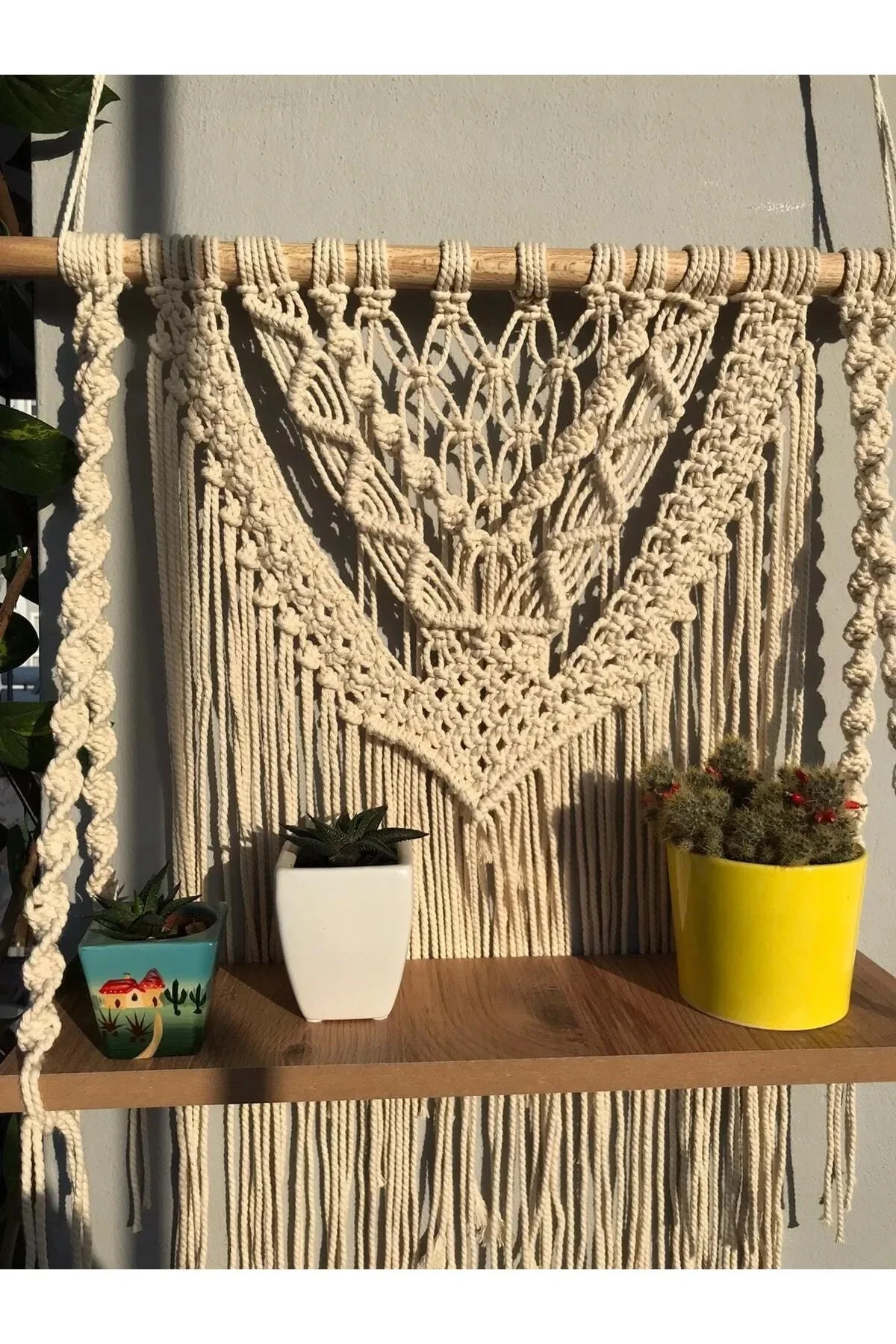 Wall shelf Large Macramé Wall home Decor room decor custom design handmade decorative gift lounge flower christmas decor