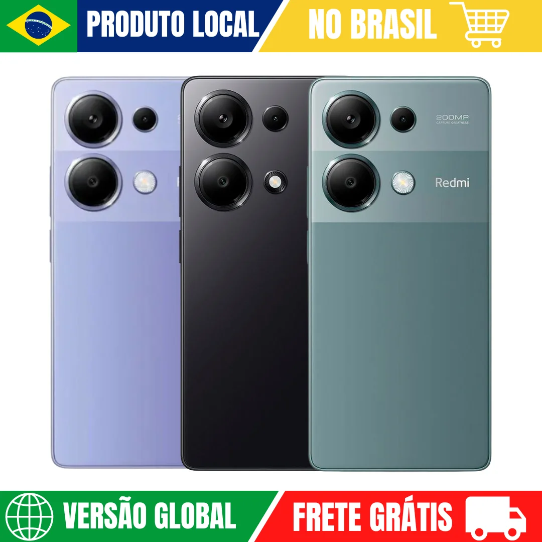 Celular Xiaomi NOTE 13 PRO 4G | Câmera 200MP , Processador MediaTek Helio G99 Ultra (4 nm),  Bateria 5000mah, Carregamento 67W , Versão Global ,