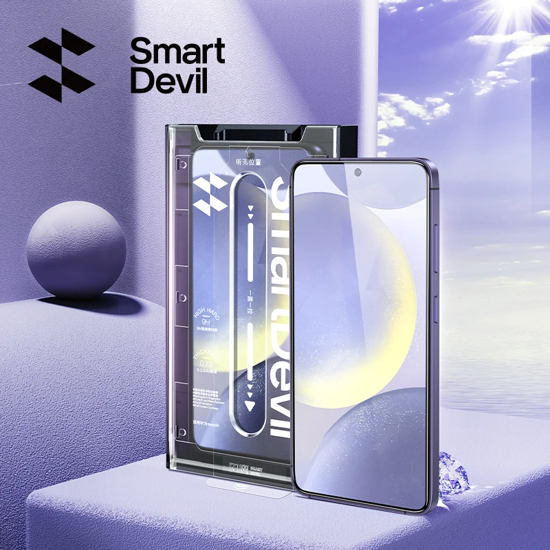 SmartDevil Dust-free Screen Protector for Samsung S24 HD Clear Tempered Glass Film for Samsung S24 Plus Anti-fingerprint