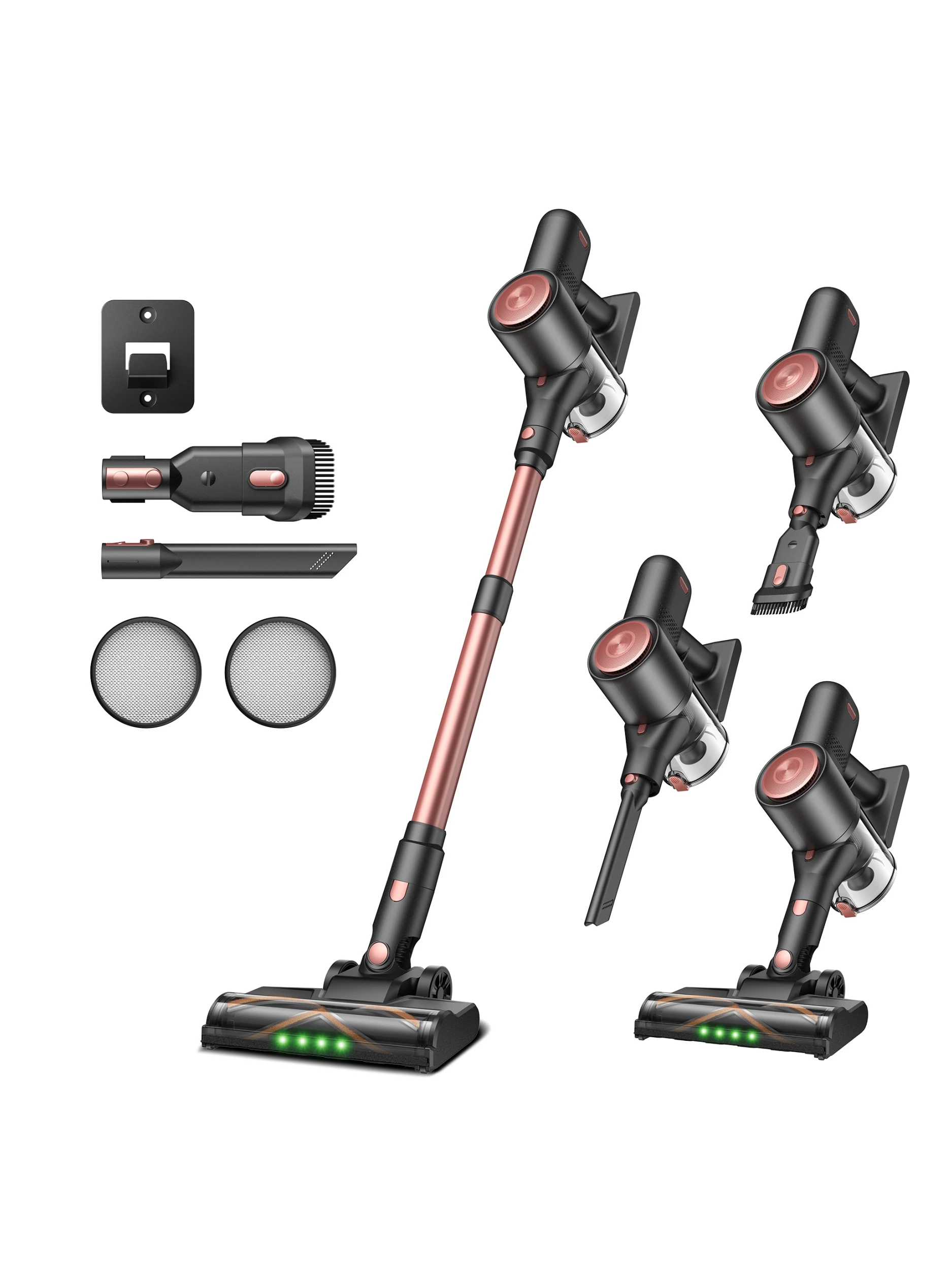 Vactidy V10 Pro Kabelloser Staubsauger mit 45KPa Starker Saugkraft, 45 Minuten Laufzeit, Leichtem Design, LED-Display & 5 HEPA-Filtern