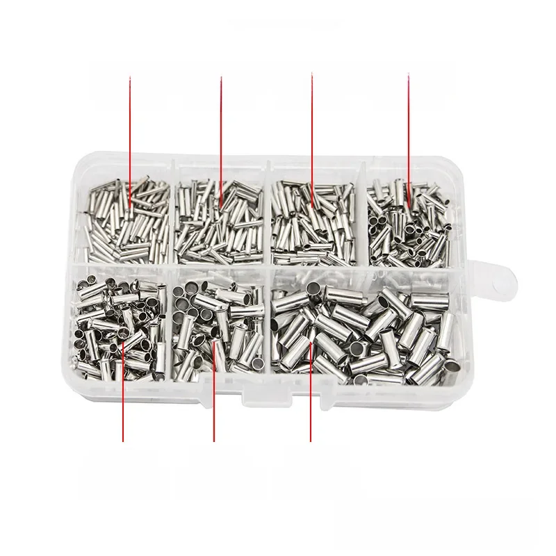 Borne à sertir non isolée en cuivre étamé, 600 pièces, 0.5mm2-6.0mm2, embouts de lacet de démarrage, extrémité de cordon, connecteur de câble électrique