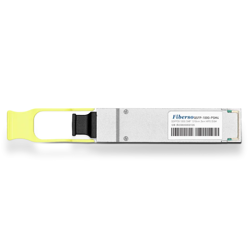 

Fiberso QSFP28 100G Module 2km PSM MPO Connector with SM Fiber Optical Transmitter for Ethernet Network