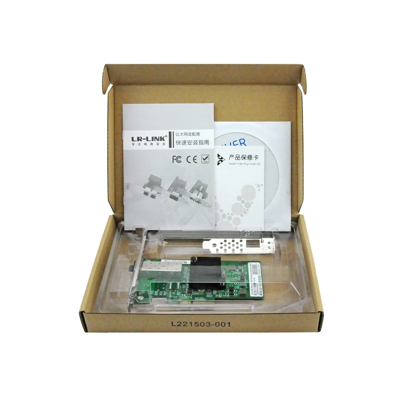 Imagem -06 - Lr-link 9710hf-sfp Pcie x4 Gigabit Placa de Rede Adaptador de Servidor de Fibra com Base na Chip Intel I350am2