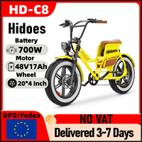 Electric Bike Hidoes HD-C8 700W Motor 48V17AH Battery 40 km/h Max Speed 45-55KM Range Adult City 20*4 Inch Tire Electric Bicycle