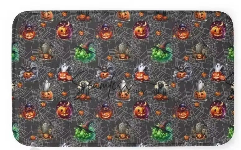 Colorful Sugar Skull Bath Mat: Vibrant Floral Skeleton with Rainbow Splash Background Non-Slip Rug