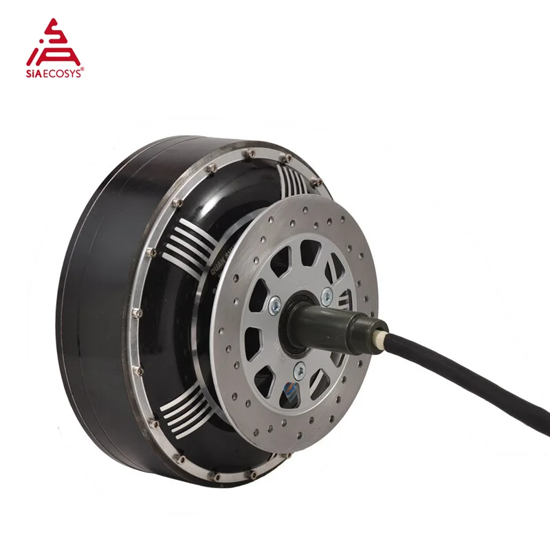 QSMOTOR 8000W 273 50H V3 72V 96V 20kW 350N.m Peak Brushless DC Gearless Electric Car In Wheel Hub Motor From SIAECOSYS