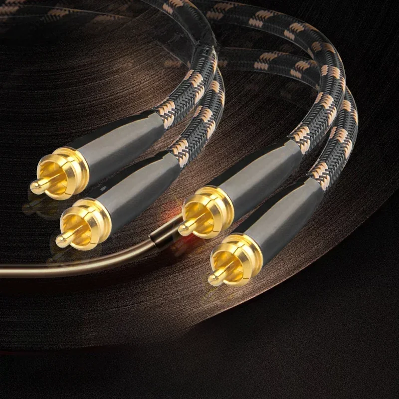 TODN rca cabo 6N occ hifi 2rca para 2rca cabos de áudio high-end para amplificador DAC DAP macho