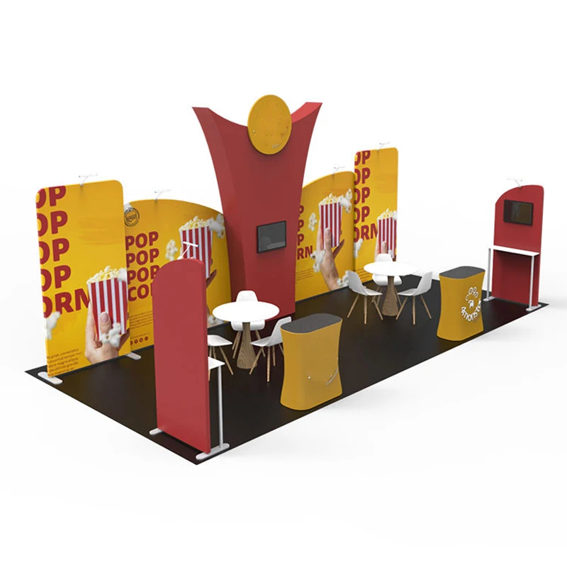 30Mins Quick Build Expo Fair Island Booth China Trade Show Stand Display Supplier Custom Wooden Modular Exhibition Booth