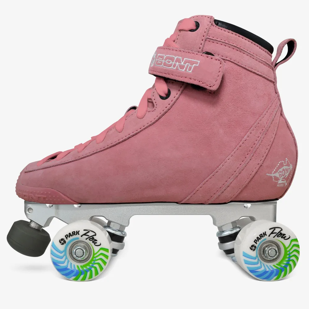 Bont Parkstar Roze Suede Rolschaatsen Quad Skates Park Schaatsen Liftstyle Skates Pakket Straat Skates Park Schaatsen Jam Schaatsen