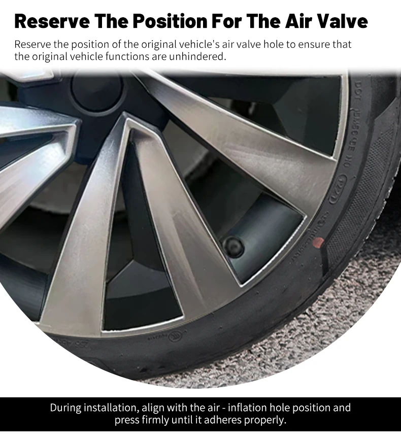 4er-Set Radkappen für Tesla Model Y Juniper 2025-2026, 19 Zoll Radabdeckung, Ersatz-Radnabenkappen, Vollfelgenabdeckung, Zubehör – Detail 9