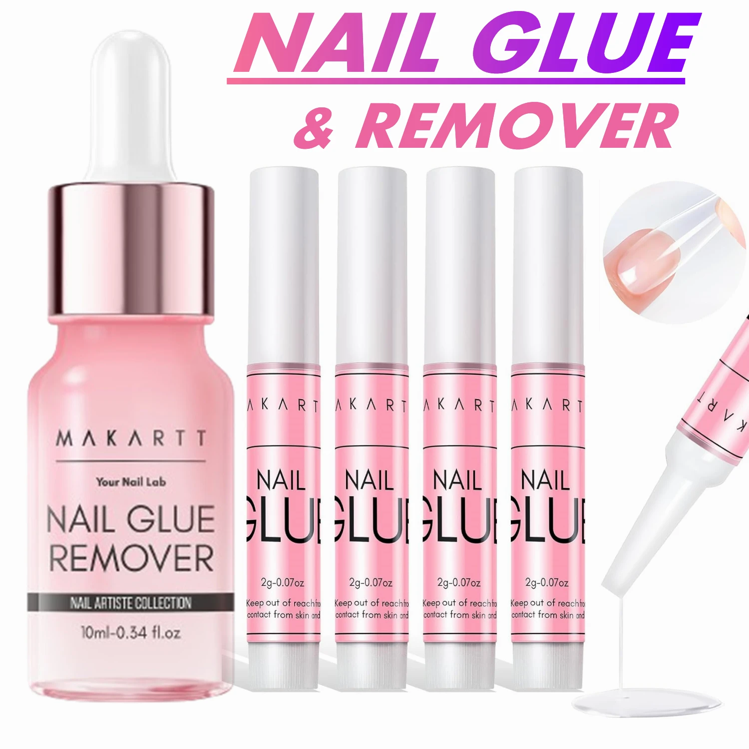 

Makartt Super Strong Nail Glue for Press On Nails- Acrylic Nails Nail Tips Glue for Stick On Nails Long Lasting Adhesive Bond