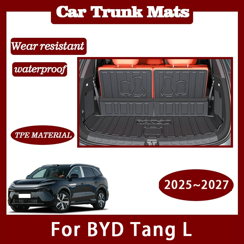 

Автомобильные коврики в багажник для BYD Tang L Sealion 8 2025 2026 2027 Водонепроницаемые коврики для хранения багажника Чехол на заднее сиденье Автоаксессуары