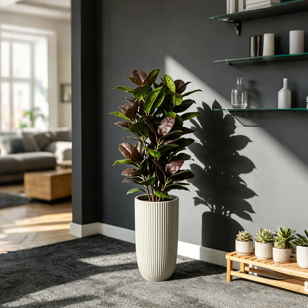 Sztuczne rośliny palmowe 85-12 – Rubber Plant Ficus recenzja i cena