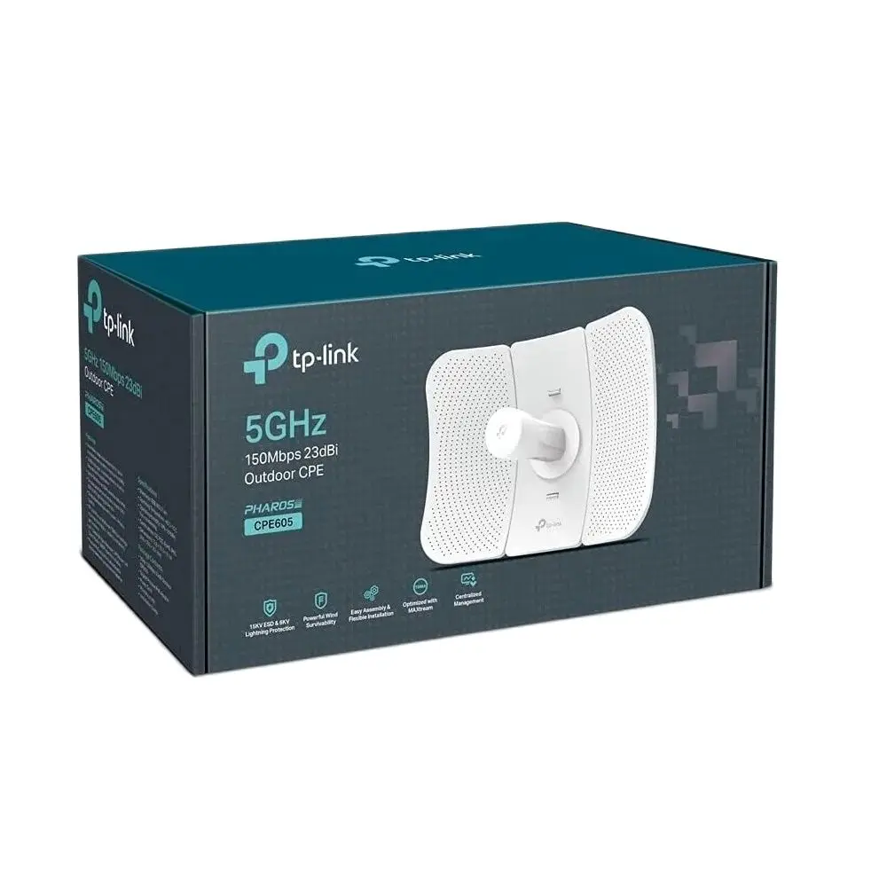 TP-Link CPE605, Outdoor Access Point 5GHz 150Mbps 23dBi, Original Directional Antenna for Long Range Wireless Transmission