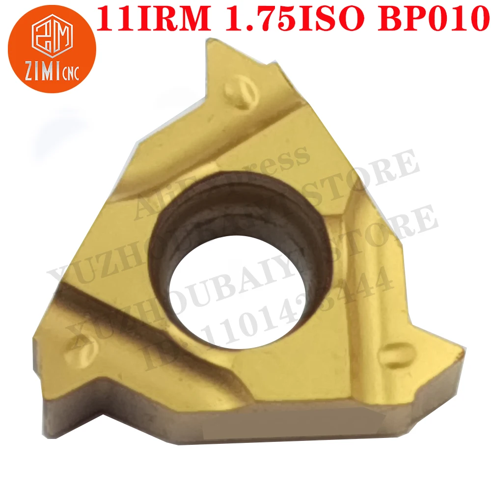 10 pezzi 11IRM 1,75ISO BP010 11IRM 1,75ISO interno Lame per filettare Inserti CNC Inserti in carburo Lama per tornio taglierina Strumenti di filettatura