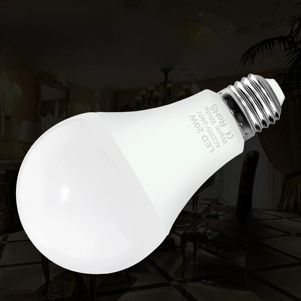 LED 220V Bulb E27 Lamp Warm White Light LED Chandeliers Bulb 240V LED Spotlights For Home Living Room Bedroom 12W 15W 18W 20W