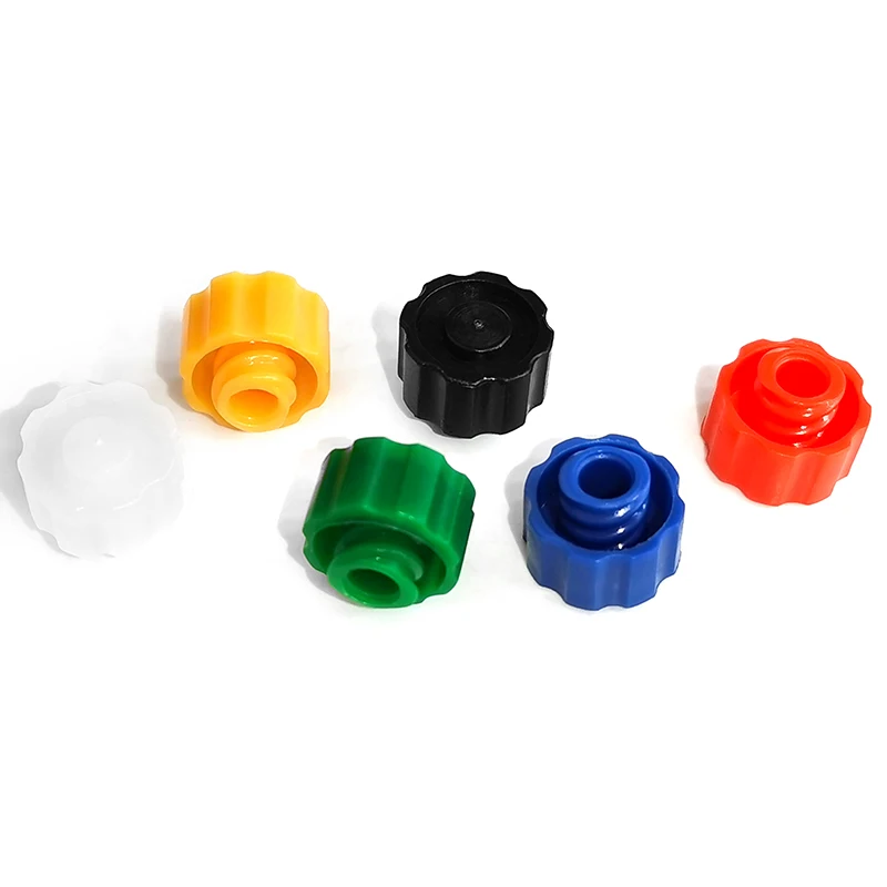 100/200pcs Multiple Colors Luer Lock Glue Syringe Stopper Cap PP Screw Syringe Barrels Plug