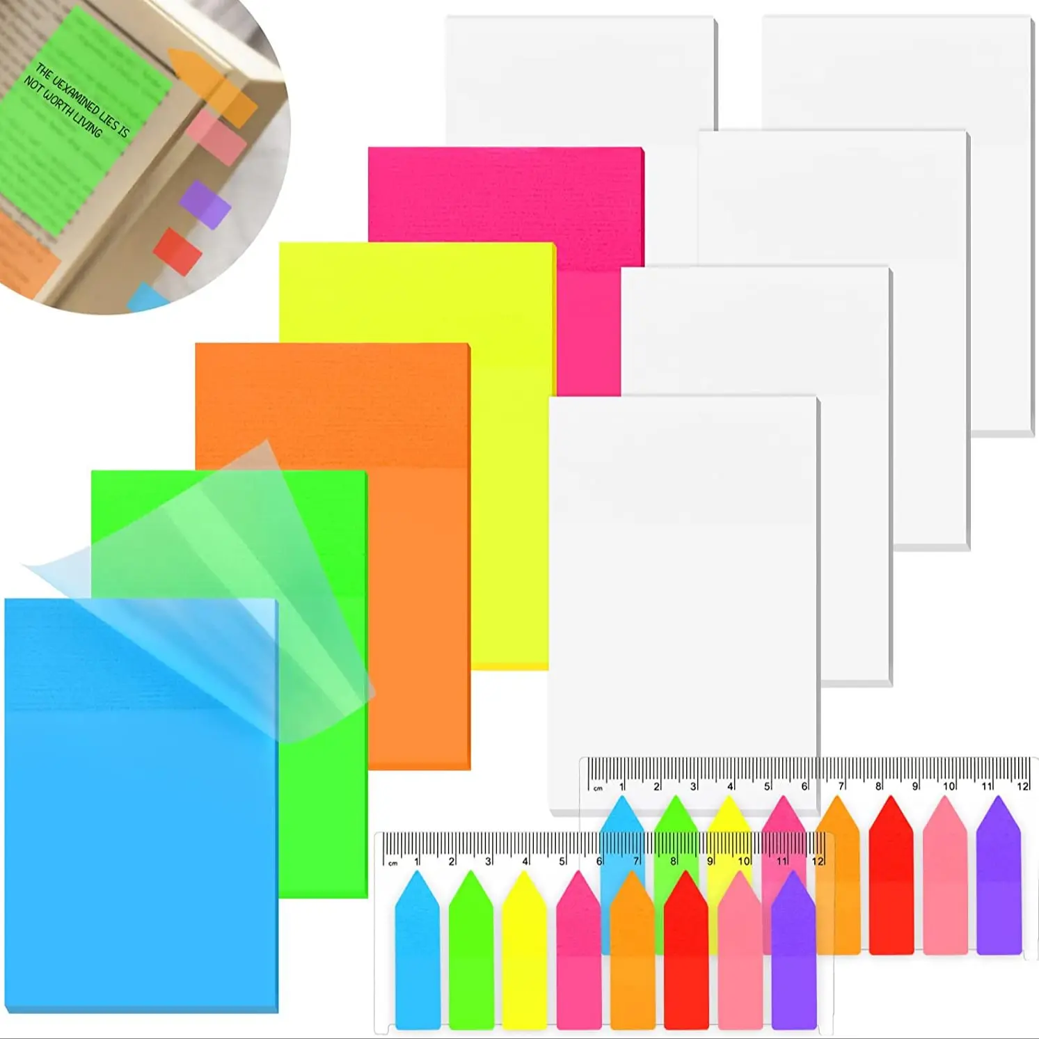 

50 Sheets Transparent PET Posted it Sticky Note Index Tabs Pads Notepads Posits Papeleria Journal School Office Stationery