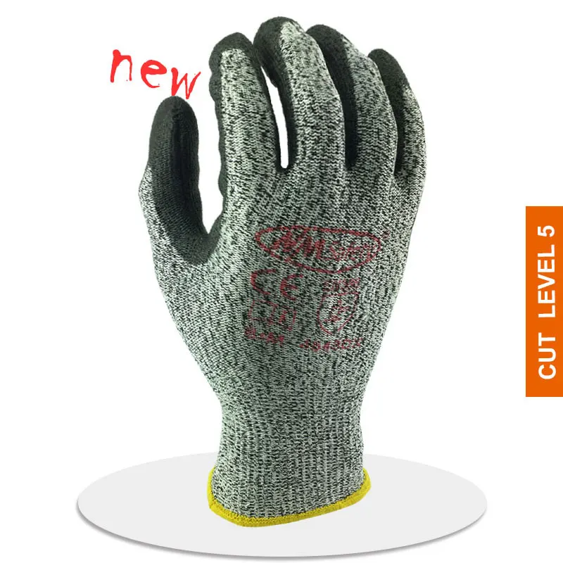 

NMSafety 100% High Quality HPPE Mechanic Work Glove With Cut Resistant Level 5 Safety Protective Working Gloves