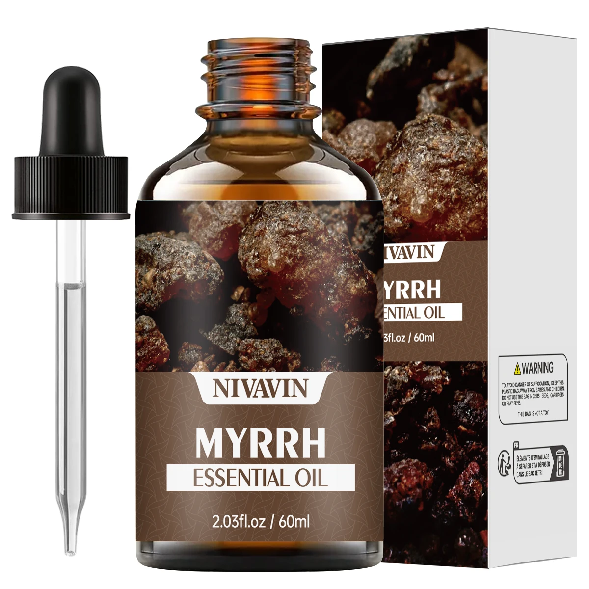 

30ml/60ml/100ml NIVAVIN Myrrh Essential Oil Body Massage Skin Care Hydrating Moisturizing and Air Freshening